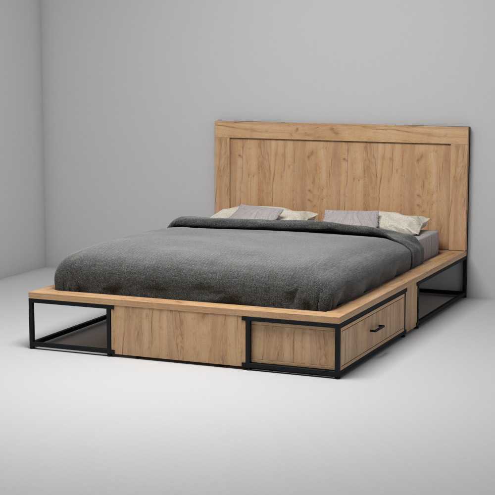 Кровать лофт Анкора 21 +1 ящик и изголовье