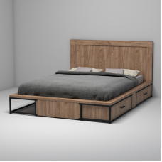 Кровать лофт Анкора 21 +2 ящика с изголовьем